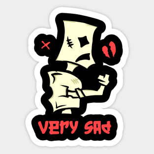 Robot very sad boy Sticker